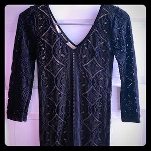 bebe black night dress